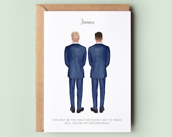 Will You Be My Groomsman Greeting Card, Best Man Card, Groomsman Card, Best Man Proposal Card, Groomsman Proposal Card, Wedding Proposal