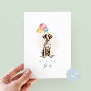 Carte d'anniversaire imprimable du chien, carte d'anniversaire pour papa chien, carte d'anniversaire pour chien maman, carte pour animal de compagnie, du chien