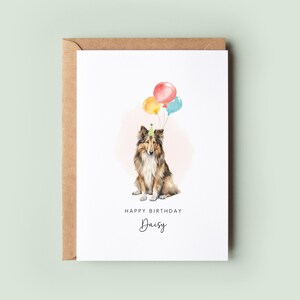 Shetland Sheepdog, Geburtstagskarte vom Hund, Geburtstagskarte für Hundevater, Geburtstagskarte für Hundemama, Haustierkarte, vom Hund