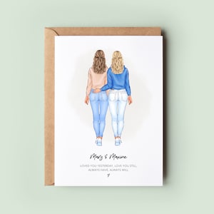Personalised Lesbian Anniversary Card, Birthday Card, Personalised LGBTQ Card, Lesbian Card, Same Sex Couple Card, Gay Pride, Lesbian Card