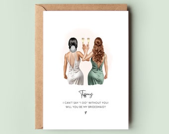 Personalised Will You Be My Bridesmaid Card, Bridesmaid Proposal, Proposal Card, Maid of Honour Card, Bridesmaid Box, Bridesmaid Thank You