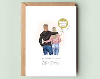 Pregnancy Announcement Card, Baby Announcement Card, Pregnancy Reveal Card, We're Having A Baby Card, Scratch Card, Personalised Baby #060