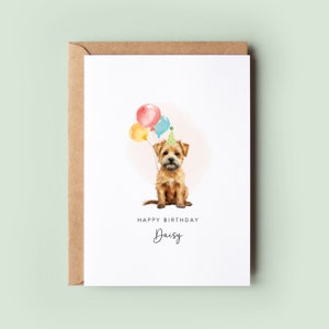Norfolk Terrier Birthday Card from the Dog, Birthday Card for Dog Dad, Birthday Card for Dog Mum, Pet Card, From the Dog