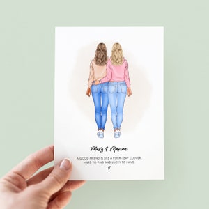 Printable To My Bestie With Love Personalised Digital Best Friend Birthday Card, Customisable Bestie Gift, Digital Card for Her