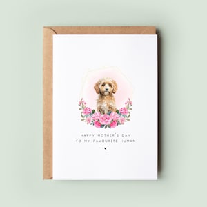 Personalised Cavapoo Dog Mum Mother’s Day Card | Card from Dog | Dog Lover Gift | Pet Mum Card | Dog Mum Keepsake