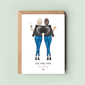 Personalised Lesbian Anniversary Card, Personalised LGBTQ Card, Lesbian Card, Same Sex Couple Card, Gay Pride, Lesbian Wedding Card