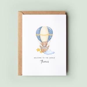 Tarjeta personalizada para recién nacidos, para bebés de ambos sexos, de niño, de niña o de género neutro, de bienvenida al mundo, regalo para recién nacidos, tarjeta para baby shower