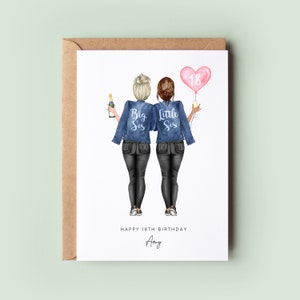 Personalised 18th Birthday Card, Sister Birthday Day Card, Best Friend Birthday Card, Friend Birthday, Custom Birthday Card