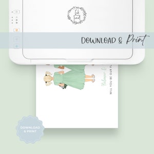 Printable Will You Be My Flower Girl Twins Flower Girl - Etsy