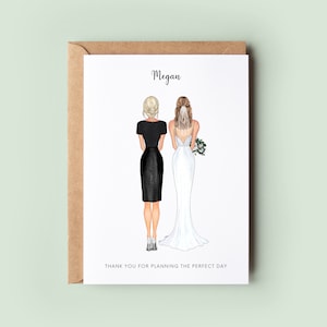 Personalised Wedding Planner Thank You Card, Card to Wedding Vendor, Wedding Day Card, Wedding Party Thank You Card, Card to Wedding Planner