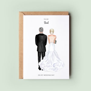 To My Dad On My Wedding Day Personalised Card, Parents Wedding Day Card, To My Father, Wedding Day Card for Dad, ThankYou For Everything Dad
