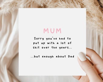 Funny Mum Mam Mom Mother’s Day Card From Son or Daughter