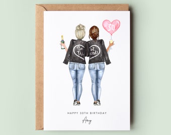 Personalised 30th Birthday Card, Sister Birthday Day Card, Best Friend Birthday Card, Friend Birthday, Custom Birthday Card #351