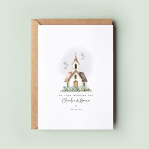 Carte de mariage personnalisée | Carte de vœux pour le jour du mariage | Joyeux mariage | Carte de mariage pour amis | Carte de mariage pour couple