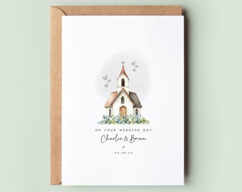 Carte de mariage personnalisée | Carte de vœux pour le jour du mariage | Joyeux mariage | Carte de mariage pour amis | Carte de mariage pour couple