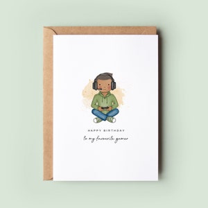 Personalised Gaming Boyfriend Birthday Card, Girlfriend Gaming Card, Husband Gaming Card, Best Friend Gamer Card, Son Gamer Card