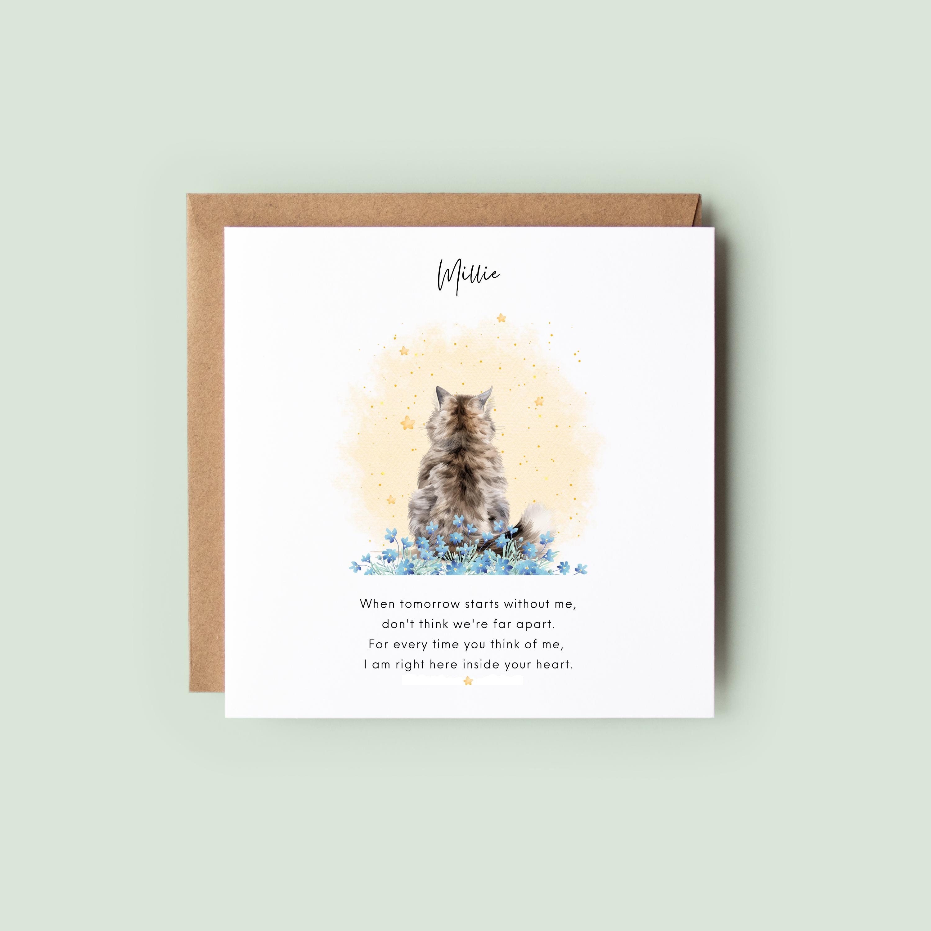 Personalised Cat Loss Sympathy Card – Pet Bereavement With Seed Paper ...