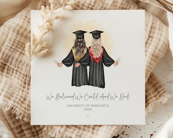 Personalised Best Friend Graduation Card | Class of 2026 Graduate Card | Custom Bestie Graduation Keepsake Gift