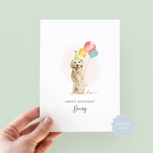 Printable Labrador Retriever Birthday Card from the Dog, Birthday Card for Dog Dad, Birthday Card for Dog Mum, Pet Card, From the Dog