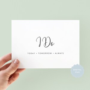 Cartão de noivo para impressão, cartão de noiva para impressão, cartão de dia de casamento, cartão para noivo, cartão de amor, para meu marido, para minha esposa, para download, digital