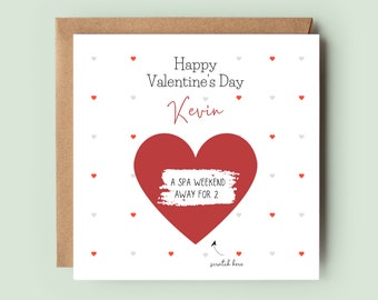 Scratch & Reveal Valentines Card Personalised Scratch Card Gift, Surprise Valentines Card, Valentines Gift Card, Scratchcard - #192