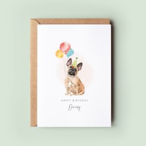 Vrolijke Franse Bulldog-verjaardagskaart | Perfect voor hondenmoeders en -vaders | Dierenwenskaart van de hond