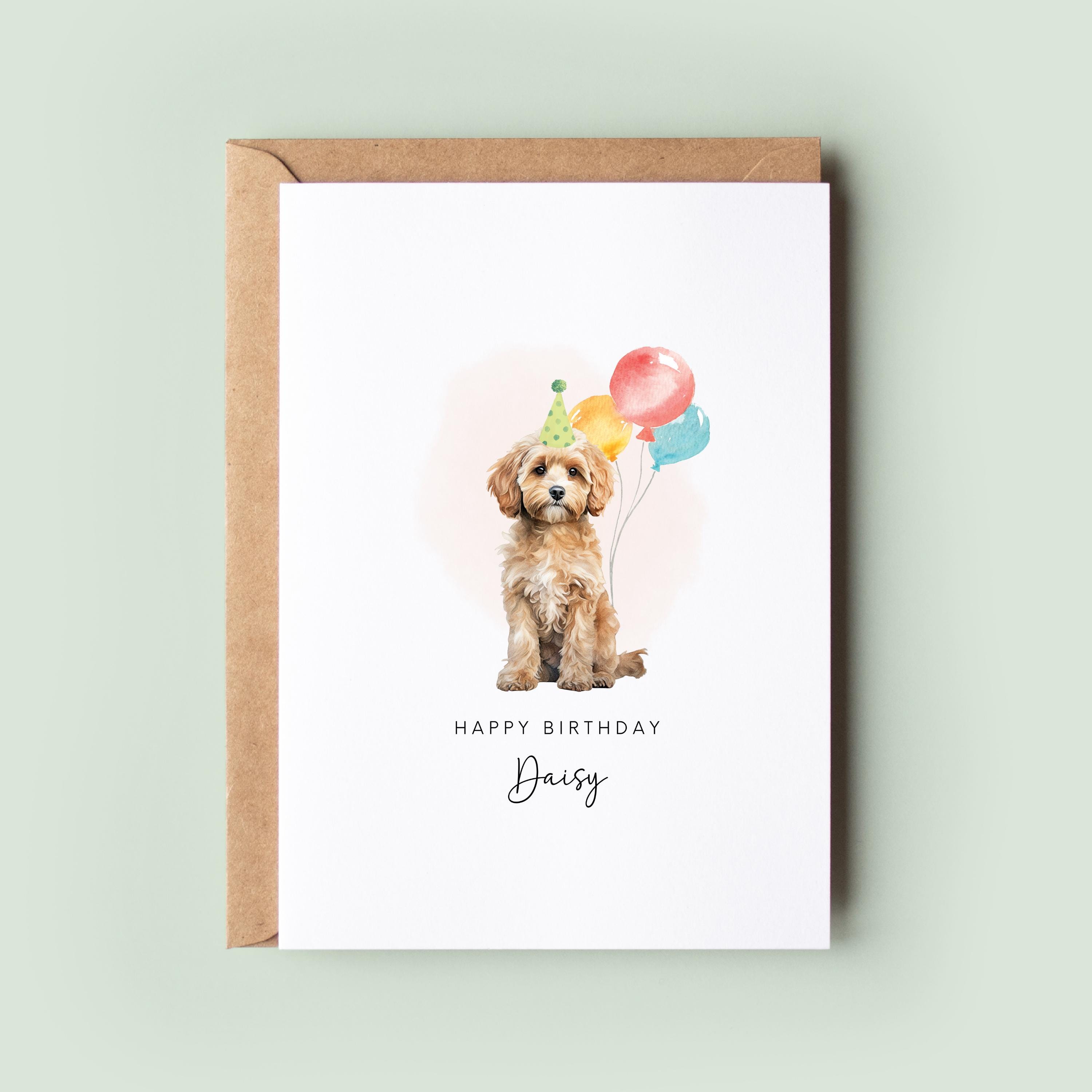 Cavapoo Birthday Card - Sirocco Design