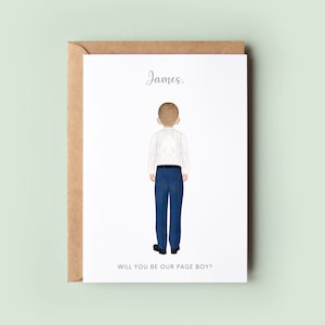 Will You Be My Page Boy Greeting Card, Will You Be My Mini Best Man, Personalised Page Boy Card, Will You Be My Ring Bearer, Greeting Card