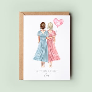 Personalised 30th Birthday Card, Sister Birthday Day Card, Best Friend Birthday Card, Friend Birthday, Custom Birthday Card