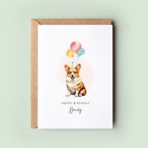Corgis Hund Geburtstagskarte vom Hund, Geburtstagskarte für Hundepapa, Geburtstagskarte für Hundemama, Haustierkarte, vom Hund