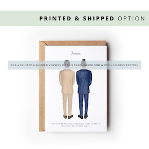 Printable Will You Be My Best Man Card, Best Man Card, Groomsman Card ...