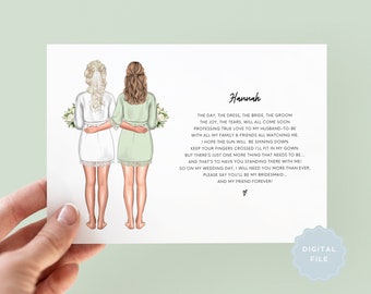 Printable Will You Be My Bridesmaid Card, Will You Be My Maid of Honor Card, Bridesmaid Proposal Cards, Bridesmaid Poem, Bridesmaid Keepsake