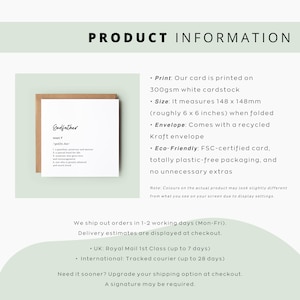 Minimalist godparent definition card with modern typography on textured card. Ideal for godparent proposal, Christening, or naming day gift.