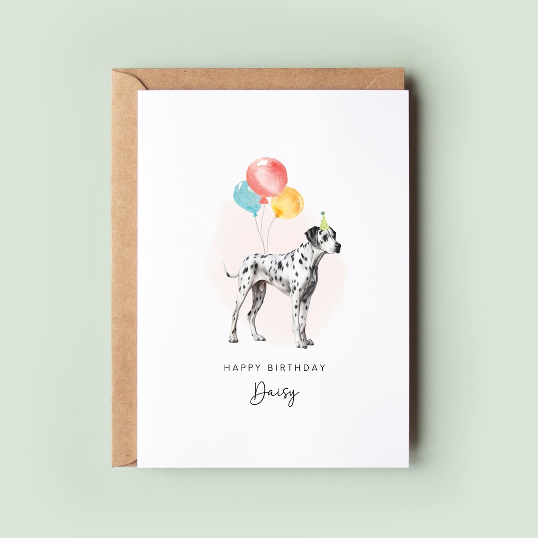 Dalmatian Dog Birthday Card From the Dog, Birthday Card for Dog Dad ...