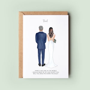 Will You Walk Me Down the Aisle Card, Dad Wedding Card, Step Dad Wedding Card, Wedding Proposal Card, Dad & Daughter Wedding Card, Daddy