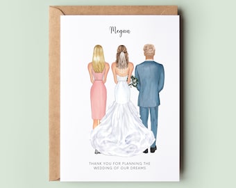 Personalised Wedding Planner Thank You Card, Card to Wedding Vendor, Wedding Day Card, Wedding Party Thank You Card, Card to Wedding Planner