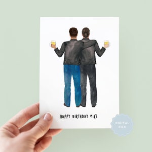 Personalisierte Freund Geburtstagskarte, Geburtstags-Tageskarte, Geburtstags-Bestie, Freund Geburtstag, Freund Grußkarte #088