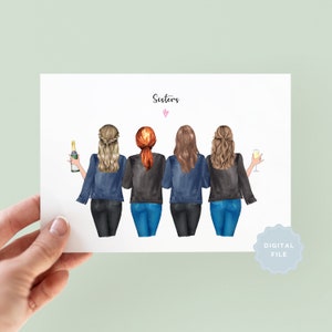 Printable Personalised Sister Birthday Card, Personalized Sister Birthday Day Card, Happy Birthday Sister, Sister Birthday #034