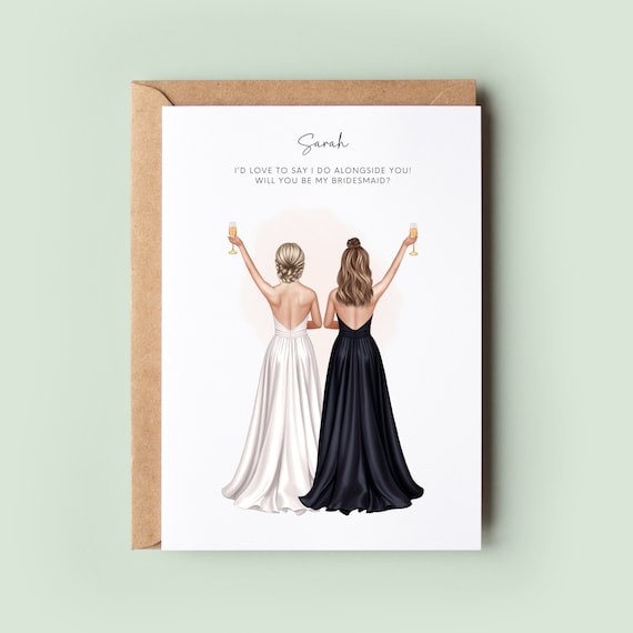 will you be my bridesmaid dress card Editable Will You Be My Bridesmaid Card Proposal Photo Card Boho Rusti