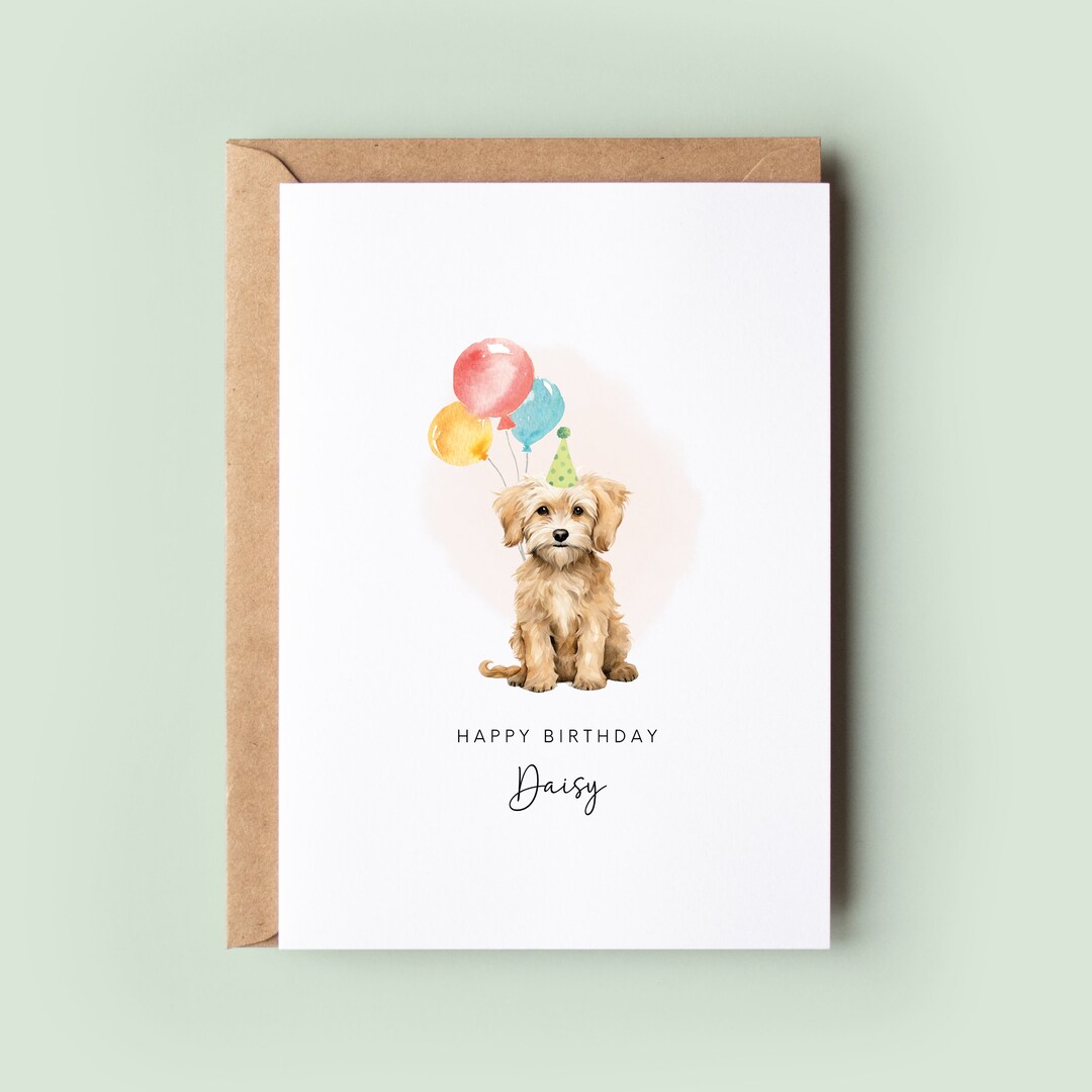 Maltipoo Dog Birthday Card From the Dog, Birthday Card for Dog Dad ...