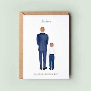 Personalised Will You Be My Mini Best Man Card, Mini Groomsman Card, Page Boy Proposal Card, Ring Bearer Proposal Card, Wedding Party