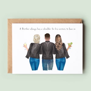 Personalised Brother Birthday Card, Big Brother Birthday Day Card, Little Brother, Happy Birthday Brother, Greeting Card