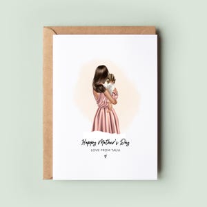 Personalised Mother’s Day Card | Mummy & Baby Keepsake | Custom Card for Mum, Mom, Mam, Nanny, Auntie, Godmother