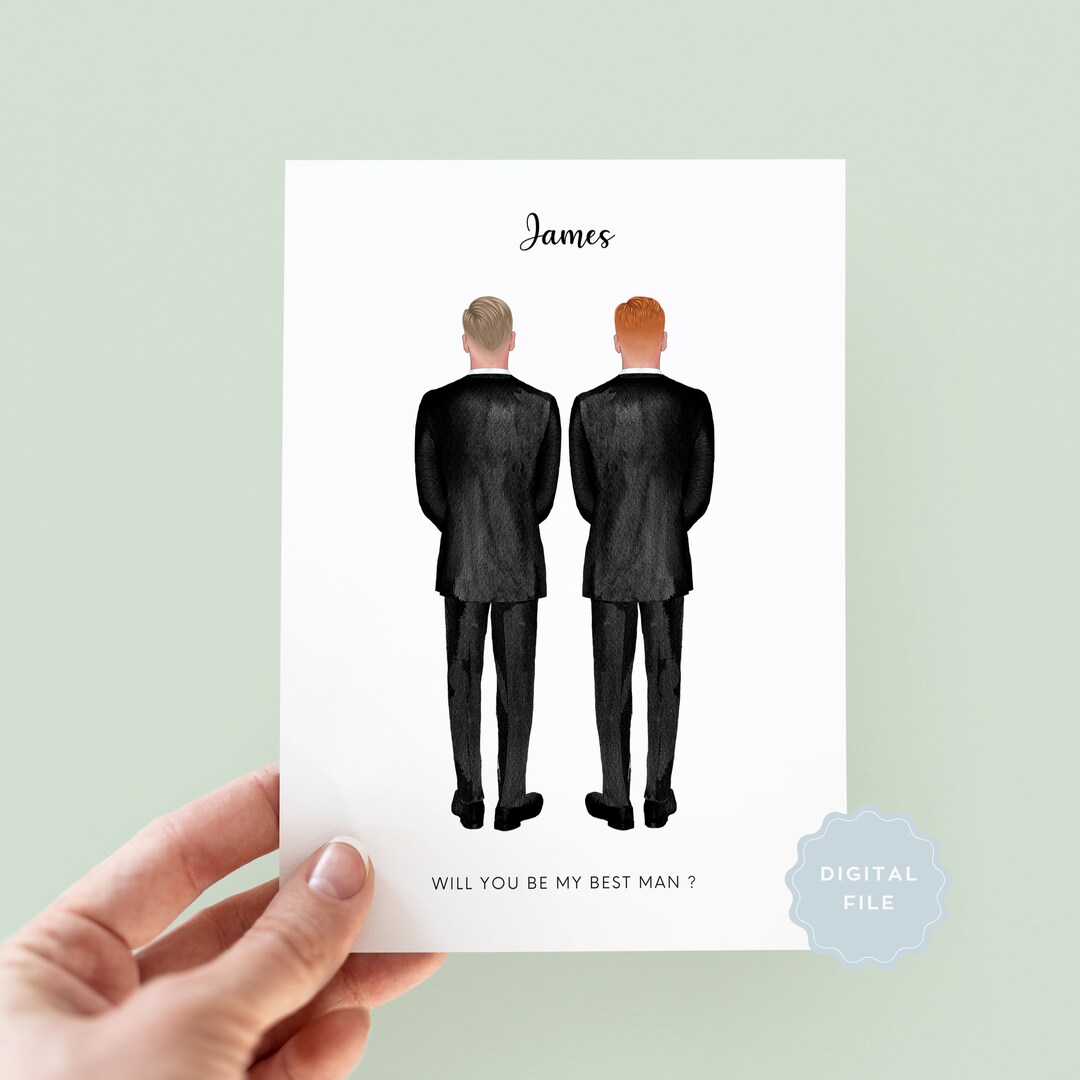 Printable Will You Be My Best Man Card Best Man Card - Etsy