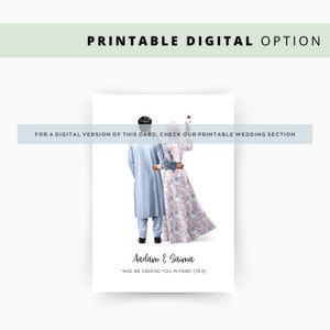 Personalised Muslim Wedding Couple Card, Muslim Wedding Card, Nikah Mubarak Card, Islamic Wedding, Nikah Mubarak, Nikkah Celebration Card image 9