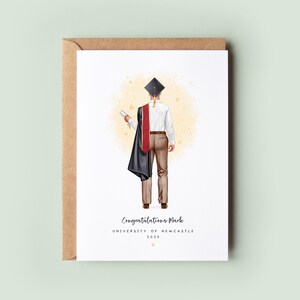 Personalised Graduation Card for Him – Custom Graduate Card for Son, Brother or Friend | He Believed He Could So He Did | Uni Grad Gift