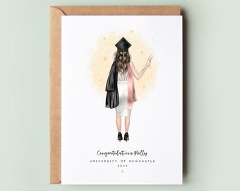 Personalised Graduation Card | She Believed She Could, So She Did | Custom Grad Gift for Daughter, Sister, Friend | Graduated Greeting Card