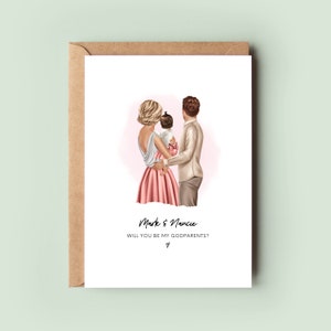 Personalised Will You Be My Godparents Card | Godmother or Godfather Proposal Card | Christening or Thank You Keepsake