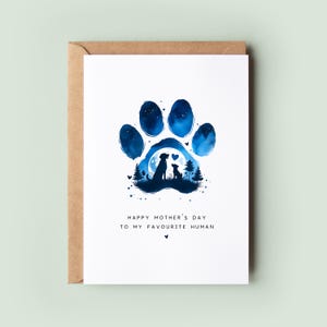 Biglietto personalizzato per la festa della mamma di una mamma di cane / Biglietto da un cane / Regalo per gli amanti dei cani / Biglietto per la mamma di un animale domestico / Grazie per la dog sitter