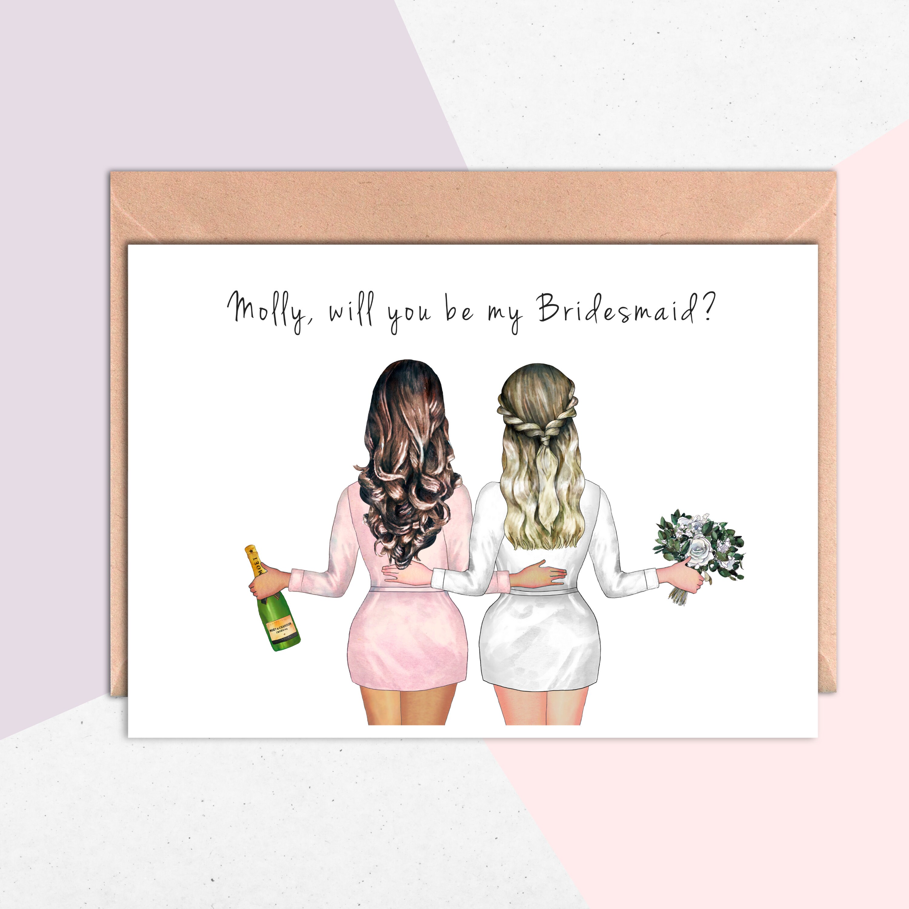 Will You Be My Bridesmaid Card, Will You Be My Maid of Honor Card, Br…
